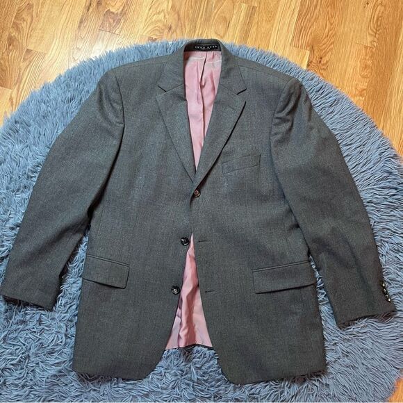 Boss Hugo Boss Sport Coat US Mens 42R Scorsese Movie Gray Wool Blazer - Picture 1 of 6